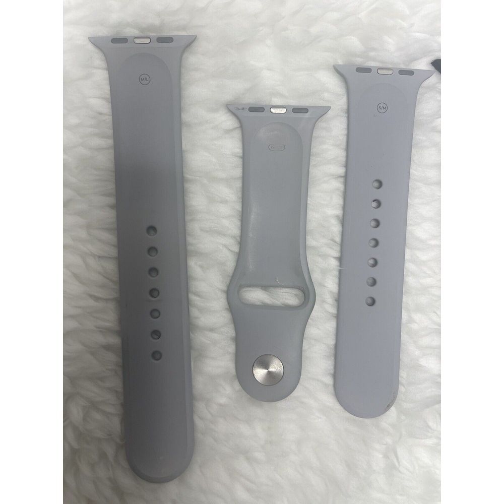 Genuine Soft‎ White Apple Watch Sport Band w/ Silver Pin- 42MM - Authentic OEM